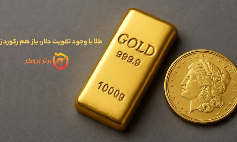 طلا با وجود تقویت دلار، باز هم رکورد زد