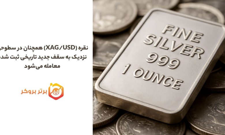 نقره (XAG/USD) همچنان در سطوحی نزدیک به سقف جدید تاریخی معامله می‌شود