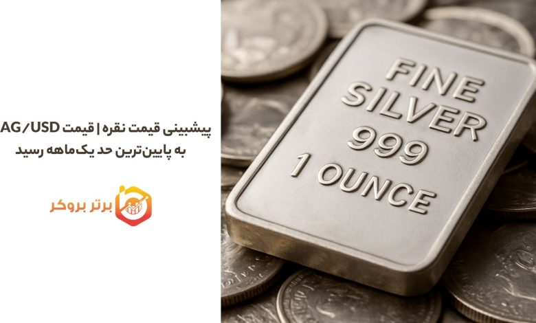 پیشبینی قیمت نقره | قیمت ‎XAG/USD به پایین‌ترین حد یک‌ماهه رسید