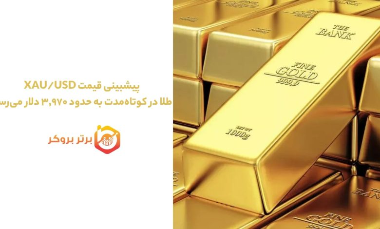 پیشبینی قیمت XAU/USD | طلا در کوتاه‌مدت به حدود ۳٬۹۷۰ دلار می‌رسد.