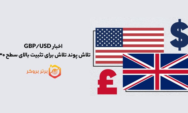 اخبار GBP/USD | تلاش پوند تلاش برای تثبیت بالای سطح ۱.۳۰