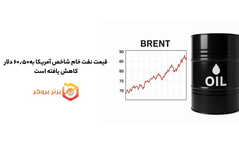 قیمت نفت خام شاخص آمریکا به۶۰٫۵۰  دلار کاهش یافته است
