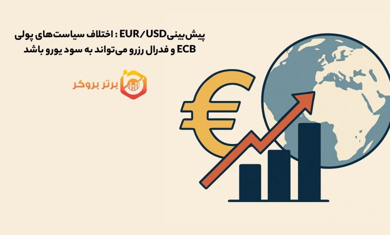 پیش‌بینیEUR/USD : اختلاف سیاست‌های پولی ECB و فدرال رزرو به سود یورو