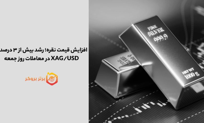 افزایش قیمت نقره؛ رشد بیش از ۳ درصدی XAG/USD در معاملات روز جمعه