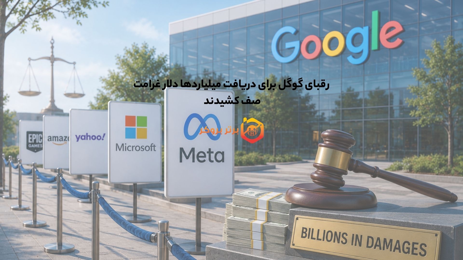 رقبای گوگل برای دریافت میلیاردها دلار غرامت صف کشیدند 